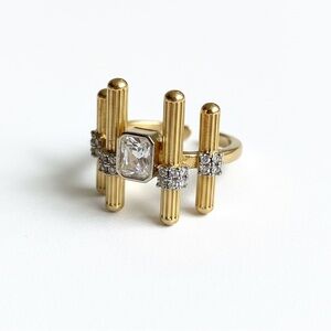 ABSTRACT BOHO GOLD ADJUSTABLE RING